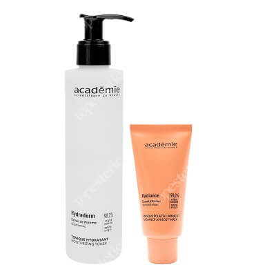 Academie Hydra And Radiance ZESTAW Tonik nawilżający 200 ml + Maska witaminowa z moreli 50 ml
