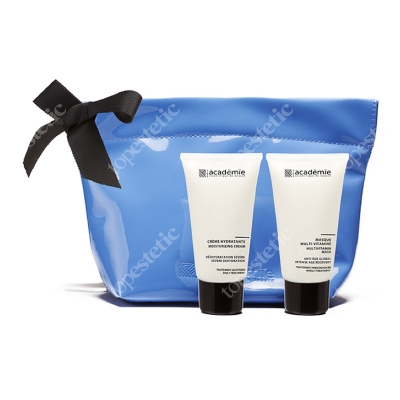 Academie Moisturizing Cream with Hyaluronic acid + Multivitamin Mask Zestaw do twarzy - Krem Nawilżający 50 ml + maska nawilżająca 50 ml + kosmetyczka