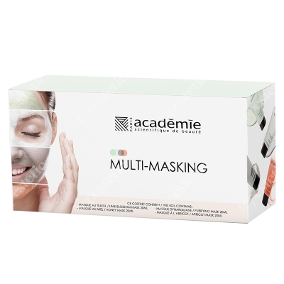 Academie Multi Masking ZESTAW Maska kojąca 20 + nawilżająca 20 ml + oczyszczająca 20 ml + witaminowa 20 ml