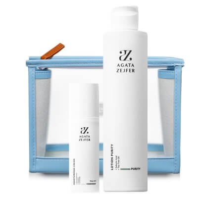 Agata Zejfer Self - Care Concept Exfoliating Lotion + Moisturising Cream HARMONY ZESTAW Płyn złuszczający 200 ml + Krem nawilżający 50 ml + Kosmetyczka 1 szt