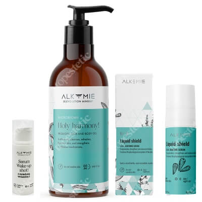Alkmie Harmony Skin ZESTAW Żel do mycia twarzy i ciała 250 ml + Serum wyciszające SOS 30 ml + Serum z potrójną witaminą C 5 ml