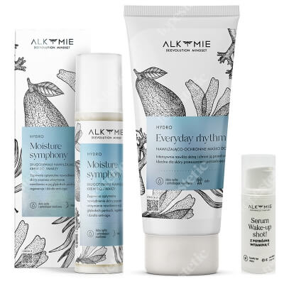 Alkmie Hydro Moisture Body And Face ZESTAW Masło do ciała 200 ml + Krem do twarzy 50 ml + Serum z potrójną witaminą C 5 ml