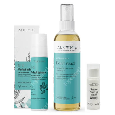 Alkmie Perfect Skin ZESTAW Tonik łagodzący 150 ml + 24 godzinny krem 50 ml + Serum z potrójną witaminą C 5 ml