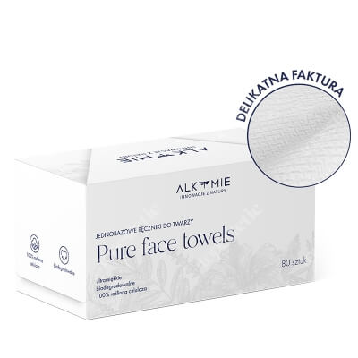 Alkmie Pure Face Towels White Box Jednorazowe ręczniki do twarzy 80 szt
