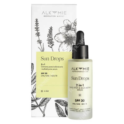 Alkmie Sun Drops SPF 30 Krople do twarzy 2 w 1 multiaktywne serum i ochrona przeciwsłoneczna 30 ml