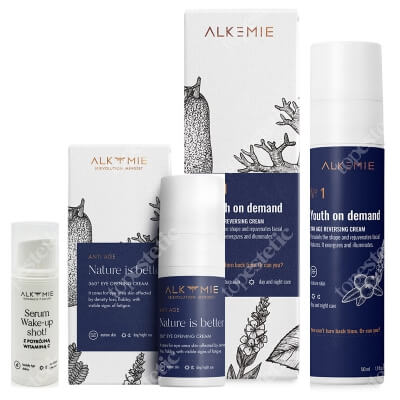 Alkmie Super Lifting Set ZESTAW 24 godzinny krem 50 ml + Krem na okolice oczu 15 ml + Serum z potrójną witaminą C 5 ml