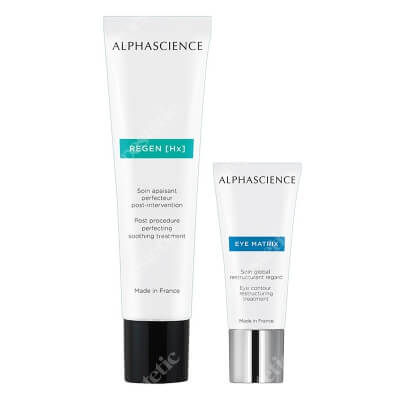 Alphascience Regen Hx + Eye Matrix ZESTAW Emulsja łagodząco-regenerująca po zabiegach 30 ml + Głeboko regenerujacy krem pod oczy 15 ml