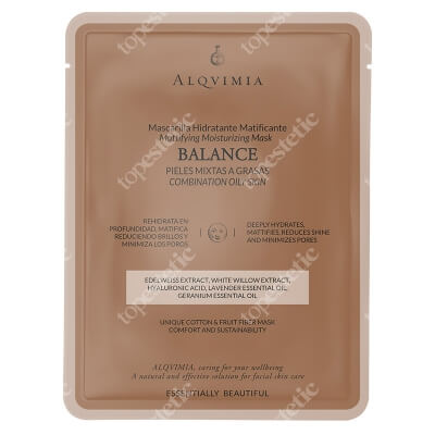 Alqvimia EB Balance Face Mask Maska z włókien bawełnianych i owocowych 1 szt.