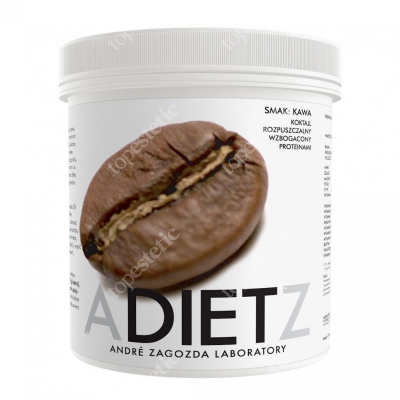 Andre Zagozda AZ Diet Cocktail Coffee Koktajl o smaku kawy, rozpuszczalny, wzbogacony proteinami 500 g