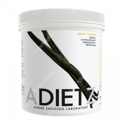 Andre Zagozda AZ Diet Cocktail Vanilla Koktajl o smaku waniliowym, rozpuszczalny, wzbogacony proteinami 500 g