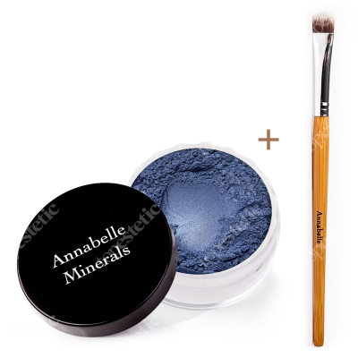 Annabelle Minerals Eyeshadows Blueberry + Pędzelek Do Cieni ZESTAW Cień mineralny (kolor Blueberry) 3 g + Pędzelek do nakładania cieni mineralnych