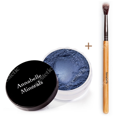 Annabelle Minerals Eyeshadows Blueberry + Pędzelek ZESTAW Cień mineralny (kolor Blueberry) 3 g + Pędzelek do łączenia cieni