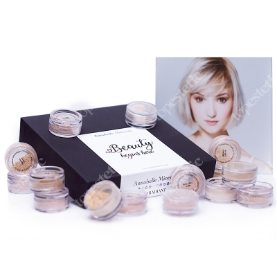 Annabelle Minerals Go Radiant ZESTAW miniaturek podkładów rozświetlających 16 szt.