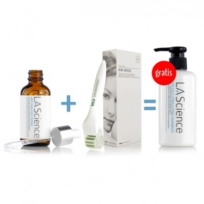 LA Science Anti Hair Loss Serum, INNO-ROLLER, Follicle Stimulating Shampoo Serum 50ml + Mezoterapia mikroigłowa 0,25 mm = Shampoo 250ml GRATIS