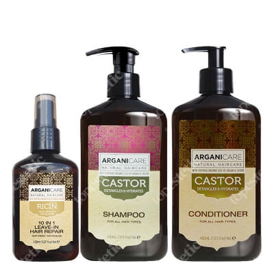 Arganicare Grow Hair ZESTAW Szampon 400 ml + Odżywka 400 ml + Odżywka 10 w 1 50 ml