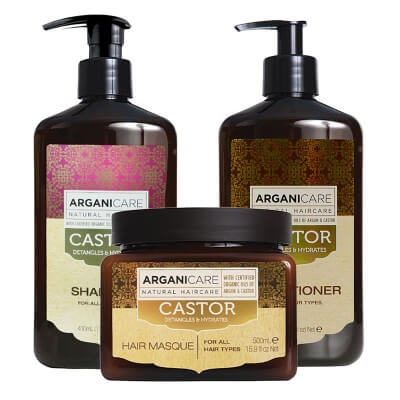 Arganicare Hair Grow Set ZESTAW Szampon 400 ml + Odżywka 400 ml + Maska 500 ml