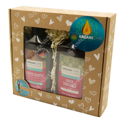 Arganicare Keratin Hair Set ZESTAW Szampon 400 ml + Odżywka 400 ml