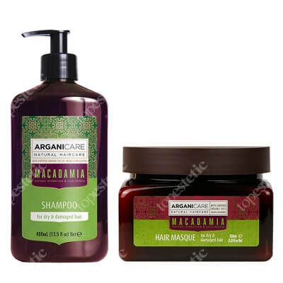 Arganicare Macadamia Care ZESTAW Szampon 400 ml + Maska 350 ml