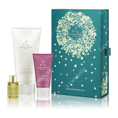 Aromatherapy Associates Radiant Rose Box Rozpromieniający zestaw różany 7,5 ml, 40 ml, 200 ml