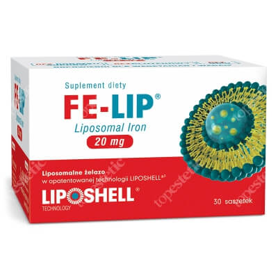Ascolip Fe-Lip Liposomal Iron Liposomalne żelazo 20 mg o smaku truskawki 30 saszetek