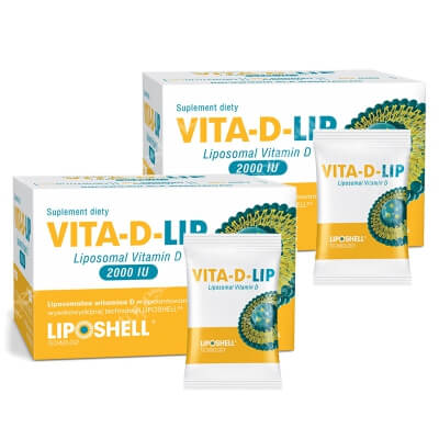 Ascolip Vita-D-LIP 2000 IU x 2 ZESTAW Liposomalna witamina D 30 saszetek x 2