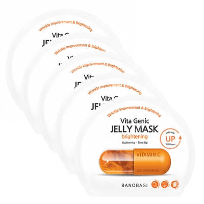 Banobagi Vita Genic Jelly Mask Brightening x 5 ZESTAW Maseczka w płachcie - rozjaśnienie 30 ml / 1 szt x 5