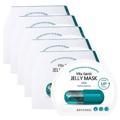 Banobagi Vita Genic Jelly Mask Cica x 5 ZESTAW Maseczka w płachcie - nawilżenie 30 ml / 1 szt. x 5