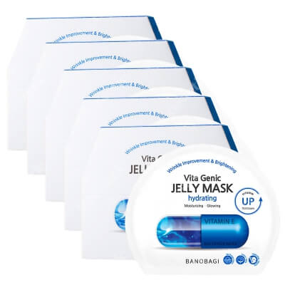 Banobagi Vita Genic Jelly Mask Hydrating x 5 ZESTAW Maseczka w płachcie - nawilżenie 30 ml / 1 szt. x 5