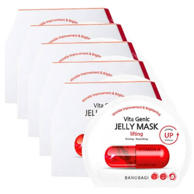 Banobagi Vita Genic Jelly Mask Lifting x 5 ZESTAW Maseczka w płachcie - lifting 30 ml / 1 szt. x 5