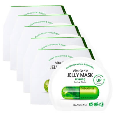 Banobagi Vita Genic Jelly Mask Relaxing x 5 ZESTAW Maseczka w płachcie - relaks 30 ml / 1 szt. x 5