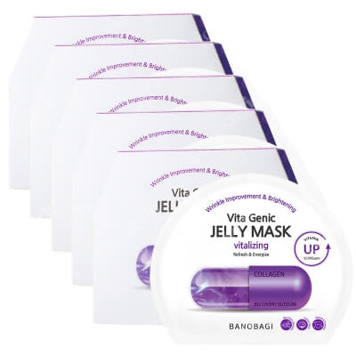 Banobagi Vita Genic Jelly Mask Vitalizing x 5 ZESTAW Maseczka w płachcie - ożywienie 30 ml / 1 szt. x 5