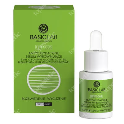 BasicLab Antyoksydacyjne Serum Wyrównujące Specjalistyczne serum z witaminą C 15% 15 ml