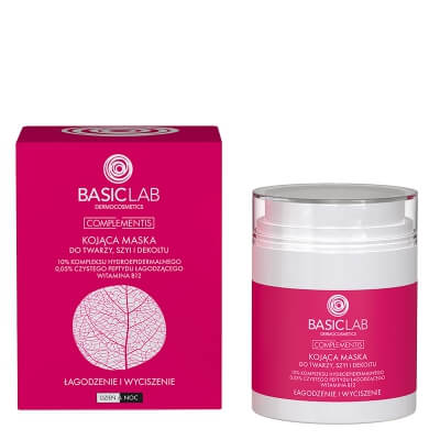 BasicLab Łagodzenie i Wyciszenie Kojąca maska do twarzy, szyi i dekoltu 50 ml