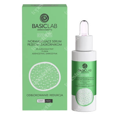 BasicLab Odblokowanie i Redukcja Normalizujące serum przeciw zaskórnikom 5% azeloglicyny i 1% BHA 30 ml