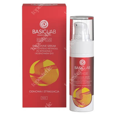 BasicLab Odnowa i Stymulacja Serum 0,3% retinolu , 3% witaminy C i koenzymem Q10, 30 ml