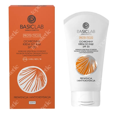BasicLab Prewencja i Antyoksydacja SPF 30 PA ++++ Ochronny krem do rąk 75 ml