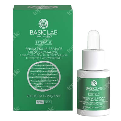 BasicLab Redukcja i Zwężenie Serum zmniejszające niedoskonałości z niacynamidem 5%, 15 ml