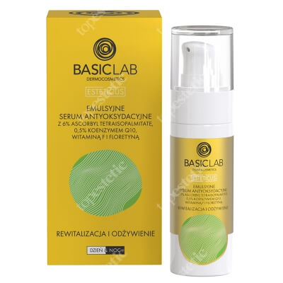 BasicLab Rewitalizacja i Odżywienie Serum antyoksydacyjne z 6% pochodną witaminy C Ascorbyl Tetraisopalmitate 30 ml