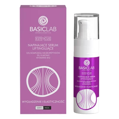 BasicLab Wygładzenie i Elastyczność Napinające serum liftingujące 15% kompleksu neuropeptydów 30 ml