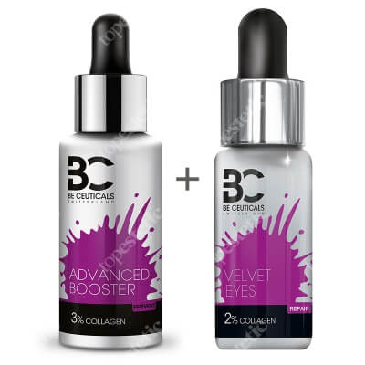 Be Ceuticals Advanced Booster Collagen 3% + Velvet Eyes 2% Collagen ZESTAW Zaawansowane wzmocnienie 30 ml + Aksamitne spojrzenie 15 ml