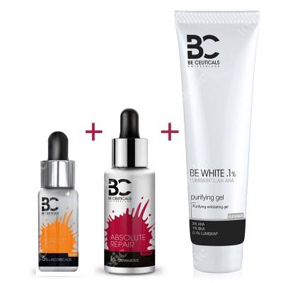 Be Ceuticals Zestaw Oczy 2019 ZESTAW Serum pod oczy + Całkowita odbudowa 30 ml + Peelingujący żel oczyszczający 150 ml