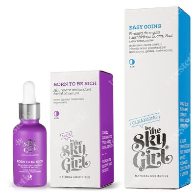 Be The Sky Girl Easy to Be Rich ZESTAW Emulsja do mycia i demakijażu twarzy 2 w 1, 100 ml + Bogate antyoksydacyjne serum olejowe 30 ml