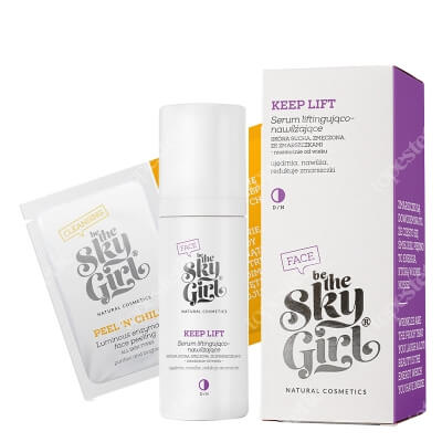 Be The Sky Girl Keep Chill ZESTAW Rozświetlający enzymatyczny peeling do twarzy 2x4 g + Serum liftingujące 30 ml