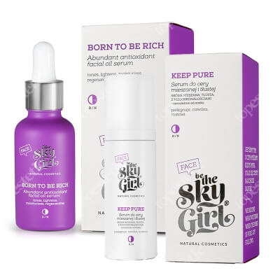 Be The Sky Girl Keep Pure to Be Rich ZESTAW Serum do cery mieszanej i tłustej 30 ml + Bogate antyoksydacyjne serum olejowe 30 ml