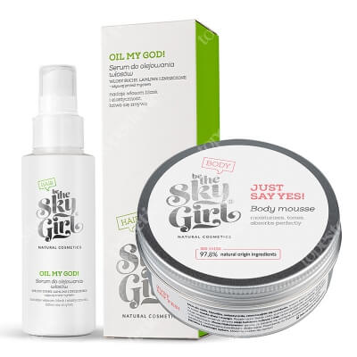 Be The Sky Girl My God, Say Yes ZESTAW Serum do olejowania włosów 100 ml + Mus do ciała 200 ml