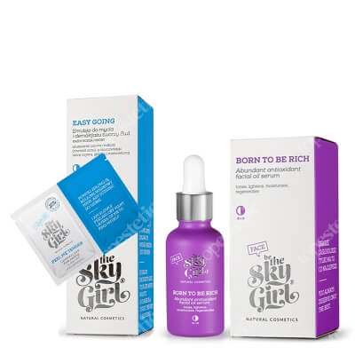 Be The Sky Girl Peel Clean and Rich ZESTAW Emulsja do mycia twarzy 2 w 1, 100 ml + Rozświetlający peeling kwasowy do twarzy 2 x 4 g + Bogate serum olejowe 30 ml
