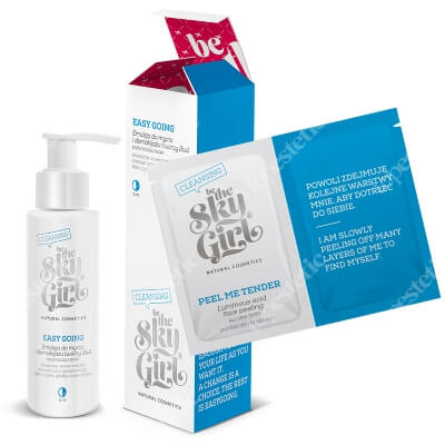 Be The Sky Girl Peel Me Tender Peeling + Easy Going Cleanser ZESTAW Rozświetlający peeling kwasowy do twarzy 2 x 4 g + Emulsja do mycia i demakijażu twarzy 2 w 1, 100 ml