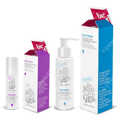 Be The Sky Girl Ukojenie i Nawilżenie ZESTAW Serum do cery wrażliwej i naczyniowej 30 ml + Emulsja do mycia i demakijażu twarzy 2 w 1, 100 ml