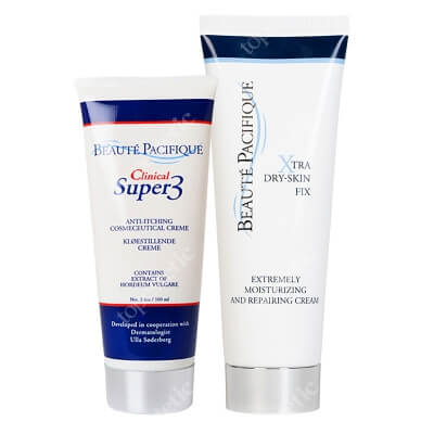 Beaute Pacifique Pielęgnacja Regenerująco - Nawilżająca ZESTAW Ekstra nawilżający i naprawczy krem dla skóry suchej 120 ml + Krem przeciw swędzeniu 100 ml