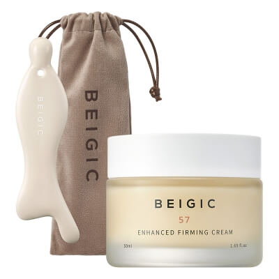Beigic Enhanced Firming Cream + Enhanced Face Gua Sha ZESTAW Krem ​​ujędrniający do twarzy 50 ml + Masażer do twarzy 1 szt